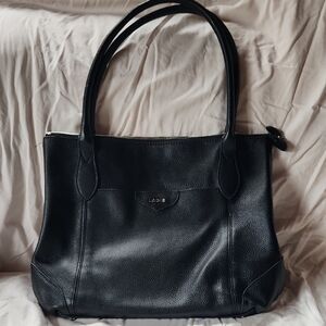 Black Leather Tote Bag
